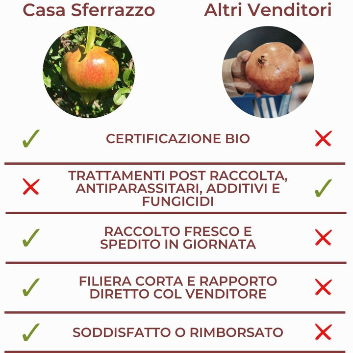 confronto melagrana siciliana di casa sferrazzo